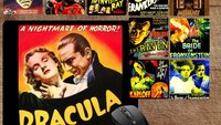 Classic Horror Monsters Mouse Pad - Add Coaster for Desk Set - Frankenstein, Bride of Frankenstein, Mummy, the Raven, Dracula, Werewolf