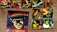 Classic Monster Movie One Sheet Coaster - **Domestic Shipping Included in Price** Great Gift for a Horror Fan Frankenstein Dracula Werewolf