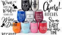Because Kids - Funny Wine Sayings Laser Etched onto a Stemless Wine Glass or Tumbler with Lid (Many Humorous Quotes Available!)