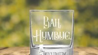 Bah Humbug Scrooge Inspired Laser Engraved 10 oz Old Fashion/ Whiskey/ Rocks Glass -Dad Gift, Christmas, Holiday, Anti-Christmas, Humorous