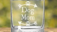 Dog Mom or Dog Dad Laser Engraved 10 oz Old Fashion/ Whiskey/ Rocks Glass - Dad Gift, Mom Gift, Christmas, Holiday, Pet Parent, Dog Lover
