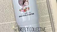 A Well Read Woman is a Dangerous Creature 20 oz Stainless Steel Insulated Tumbler with Straw - Book Lover, Bibliophile, Strong Women