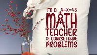 I'm a Math Teacher of Course I Have Problems Light Weight Tote Bag - Teacher Gift, Holiday, Christmas, #teacherlife