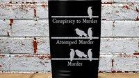Conspiracy to Murder, Attempted Murder and Murder (of Crows) SS Tumbler (Travel Mug) Laser Engraved - Police Detective, Bibliophile, Gift