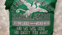 Quick Ship - Flying Monkey Delivery Service Wizard of Oz Inspired Light Weight Color Tote Bag - Wicked Witch, Little Dog, Carry You Away
