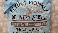 Quick Ship - Flying Monkey Delivery Service Wizard of Oz Inspired Light Weight Color Tote Bag - Wicked Witch, Little Dog, Carry You Away