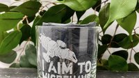 Quick Ship - I Aim to Misbehave Firefly Serenity Inspired Laser Engraved Old Fashion/ Whiskey/ Rocks Glass - Browncoats, Capt Mal Reynolds