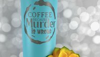 Coffee Because Murder is Wrong 22oz Skinny or 20oz Stainless Steel Tumbler (Travel Mug) Laser Engraved  Coffee or Tea Lover Sarcastic Humor