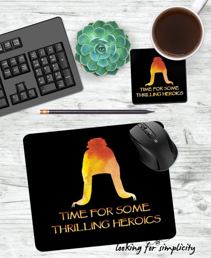 Time for Some Thrilling Heroics Firefly / Serenity inspired Mouse Pad - Create a Desk Set by Adding a Coaster - Jayne Cobb w/ Jayne Hat