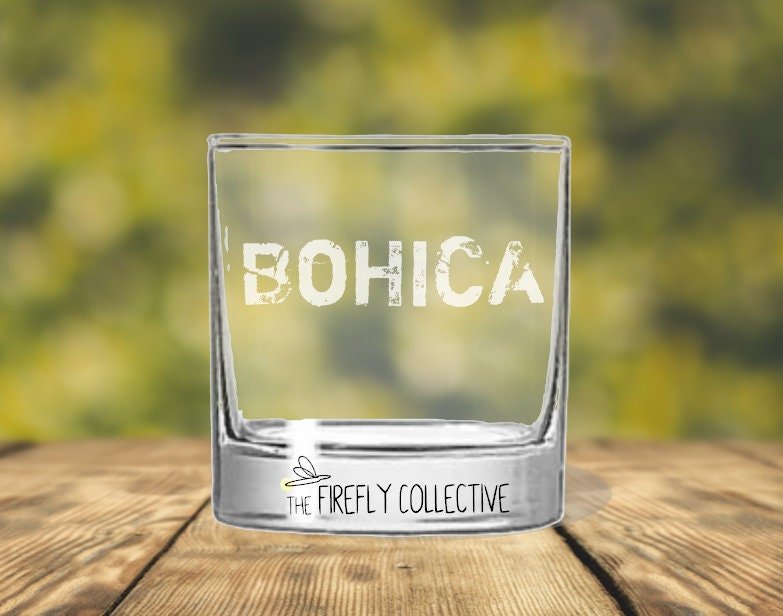 BOHICA Laser Engraved 10 oz Old Fashion/ Whiskey/ Rocks Glass -Perfect for Gift for Groomsman, Dad, Grandpa, Military Phonetics Alphabet