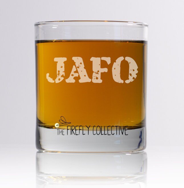 JAFO - Just Another Fucking Observer Laser Engraved 10 oz Old Fashion/ Whiskey/ Rocks Glass - Perfect for Gift Dad, Grandpa, Military