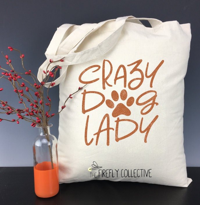 Crazy Dog Lady Light Weight Tote Bag - Mom Gift, Dog Mom, Introvert, Pet Mom, Mom of Dogs, Fur Mom, Christmas, Dog Lover