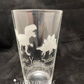 Curse Your Sudden But Inevitable Betrayal Firefly Serenity Inspired  Laser Etched onto 16 oz Pint Pub Glass - Browncoats, Wash, Dinosaurs