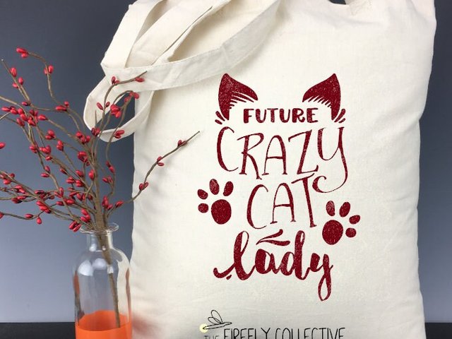 Future Crazy Cat Lady Light Weight Tote Bag - Mom Gift, Introvert, Pet Mom, Mom of Cats, Fur Mom, Christmas, Cat Mom, Cat Lover