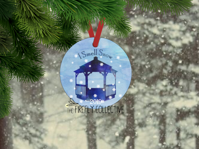 I Smell Snow Gilmore Girls Inspired Aluminum Ornament with Red Ribbon Hanger